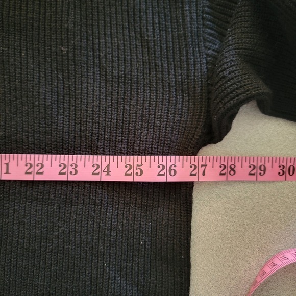 Express Relaxed Sweater Ribbed Knit Pullover Long Sleeve Black XX-Large - Picture 4 of 5